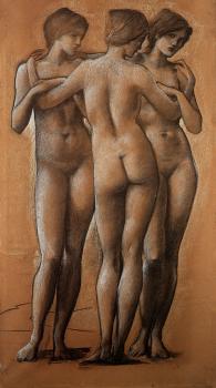 Sir Edward Coley Burne-Jones : The Three Graces